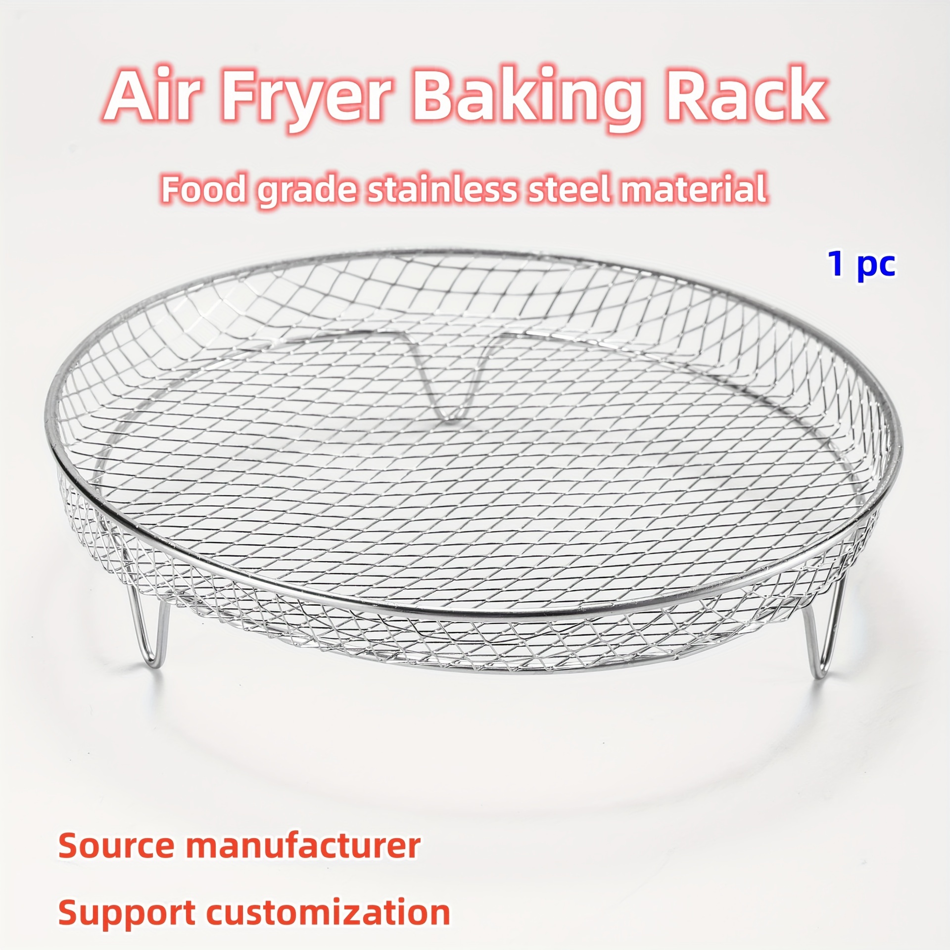 Air Fryer Baking Rack, Stackable Cooling Rack, Stainless Steel Baking Rack  For Cooking For Pressure Cooker For Air Fryer Oven Accessories Air Fryer  Accessories Baking Supplies Kitchen Accessories - Temu