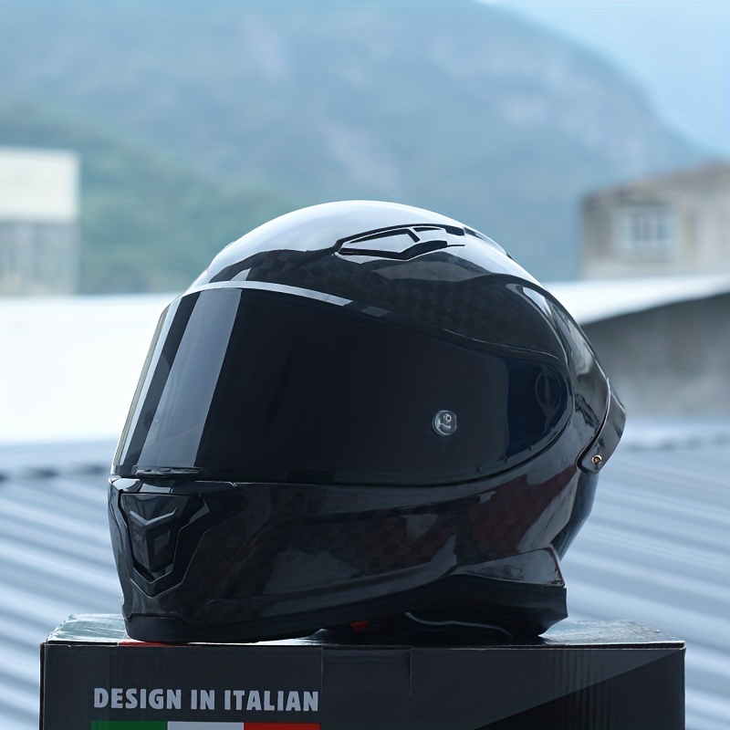 Casco Integral Carbon Biker visor dorado – Moto Lujos Mellos