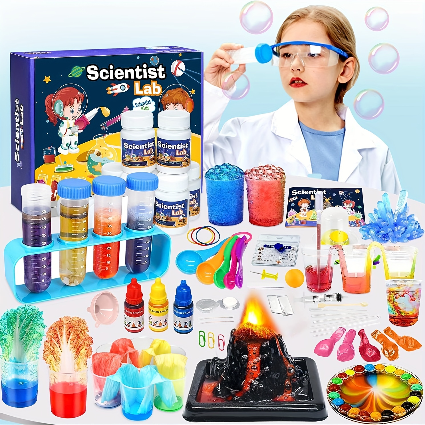 70 Lab Experiments Science Kits for Kids Age 4-6-8-12 Educational Scien