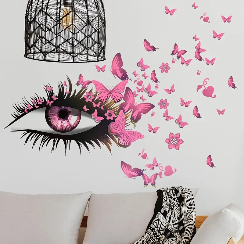 Adesivi murali fiori farfalla per soggiorno camera da letto cucina