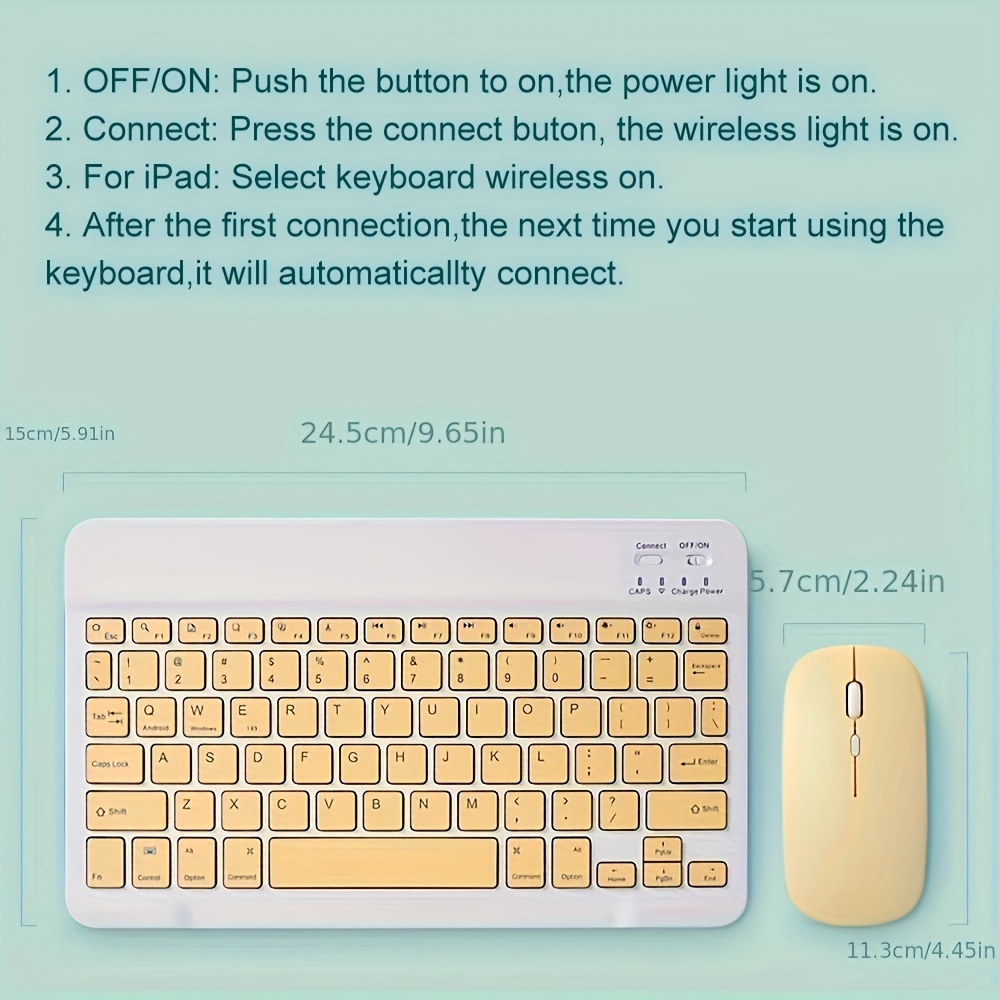 Ensemble clavier et souris Bluetooth portable ultra-mince