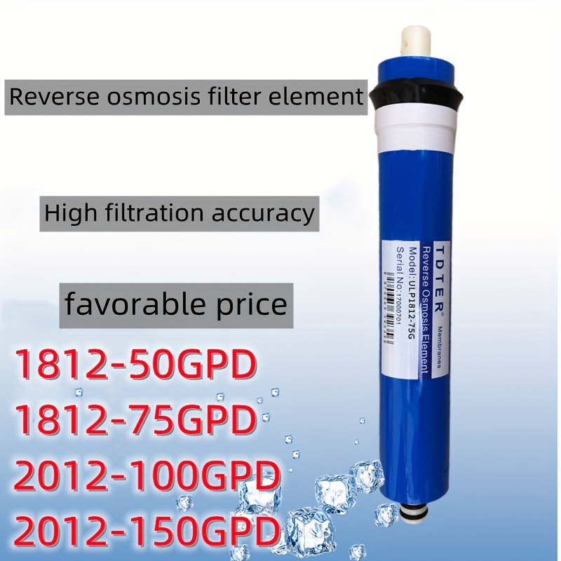RO Filtre de système d'eau Membrane d'osmose inverse 1812-75GPD