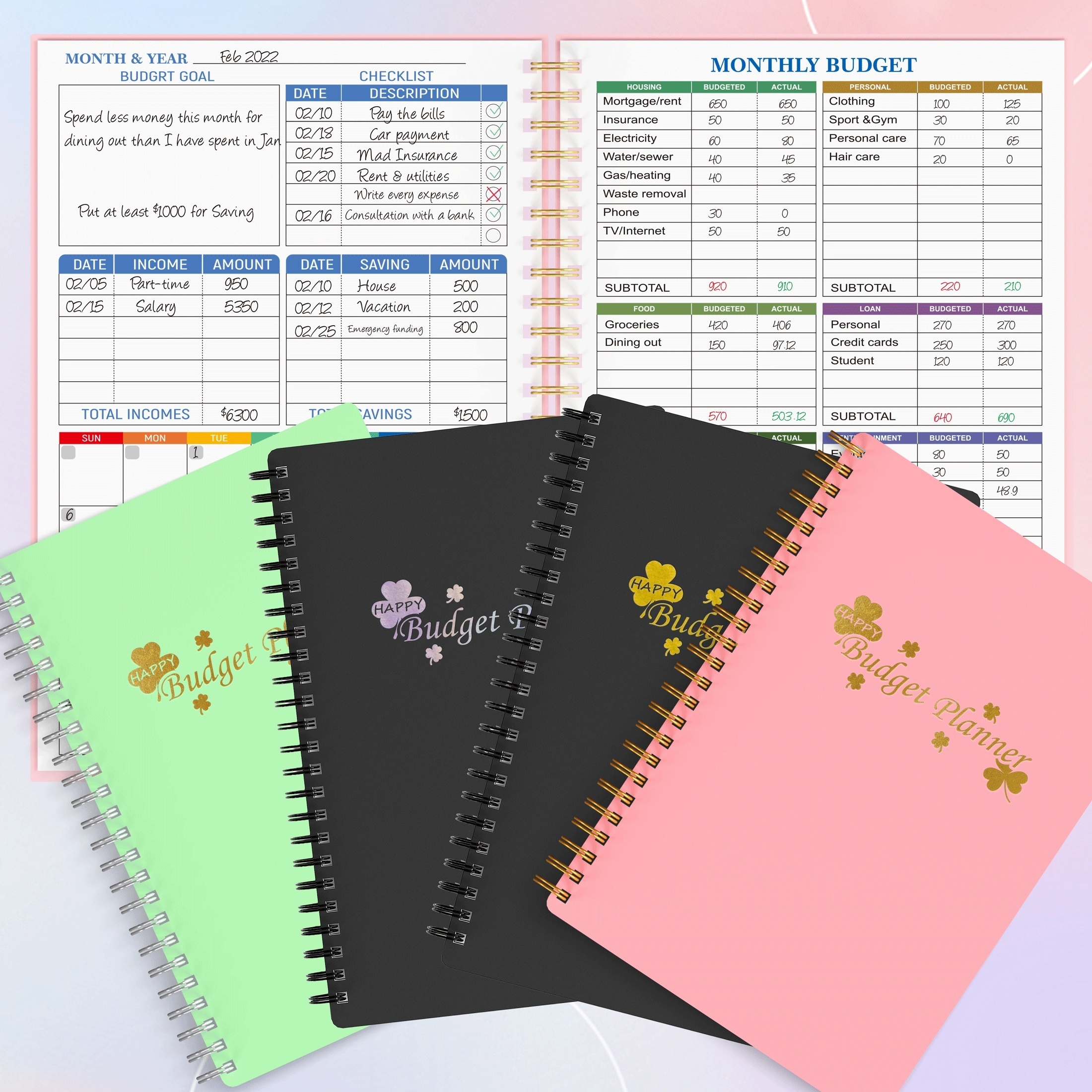 

1pc Budget Planner - Monthly Finance Organizer With Expense Tracker Notebook To Manage Your Money Effectively, Undated Finance Planner/account Book, Start Anytimem-a5 (8.6x5.9 Inchs), 100gsm Paper