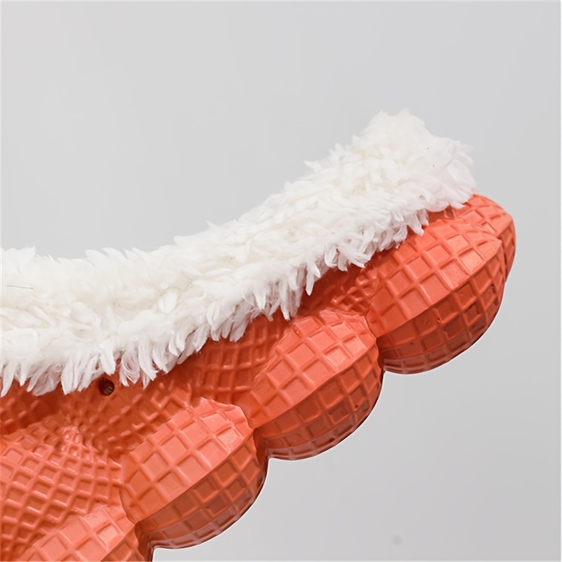 Women's Fleece Bubble Slides Warm Soft Shoes