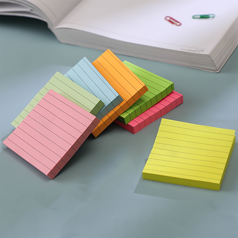 9 Pièces Notes Autocollantes, 8,9 x 7,6cm Lignées Notes Autocollantes  Listes de Tâches Feuille de Notes pour Rappel de Planificateur (450  Feuilles) : : Fournitures de bureau