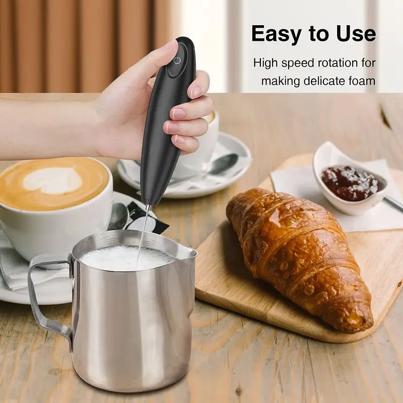 Handheld Milk Frother Electric Hand Foamer Blender Drink Mixer for Coffee,  Matcha, Hot Chocolate, Mini Whisk Frother 