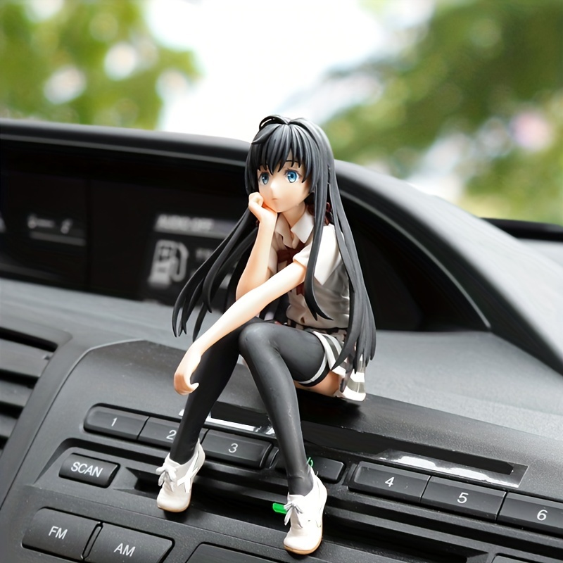 Mignon Kanako poitrine secouant filles voiture ornements dessin animé  Kawaii Anime Statue voiture tableau de bord Sexy poupée Figurine  décorations de