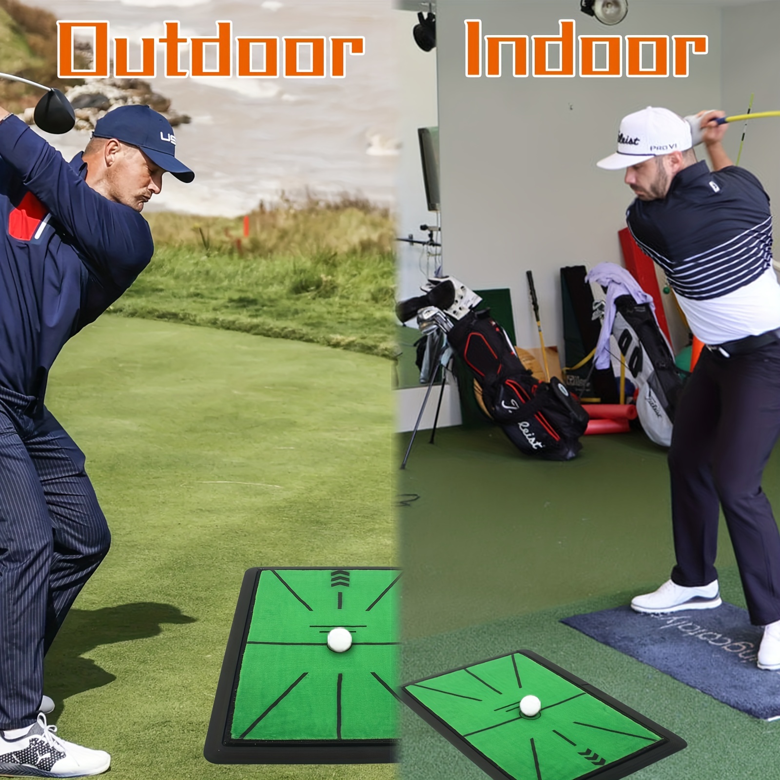 1pc Premium Golf Hitting Mat - Perfect For Indoor/Outdoor Practice And  Simulation