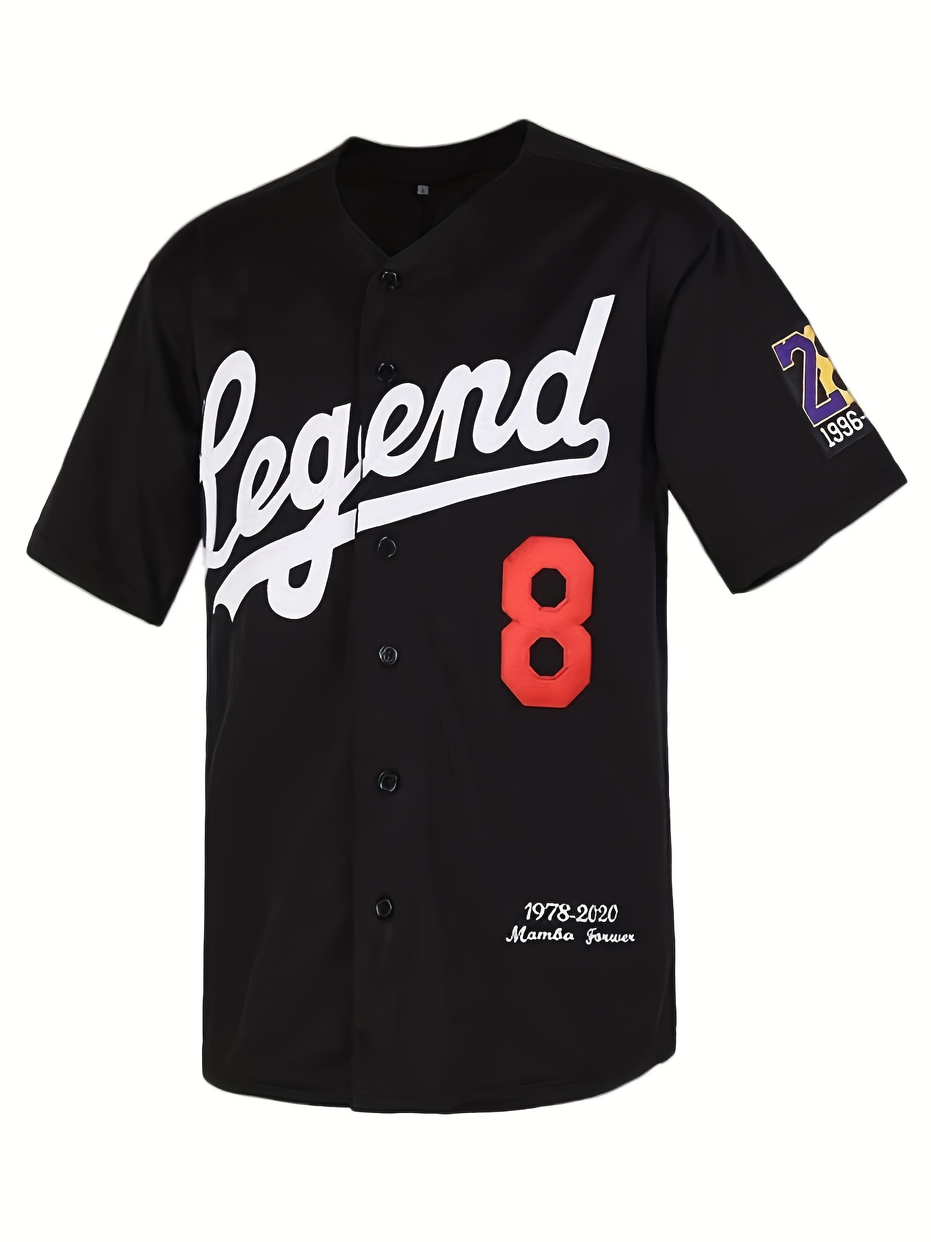 Legendary Men's 824 Forever Baseball Jersey Hip-hop Split Shirt - Temu Japan