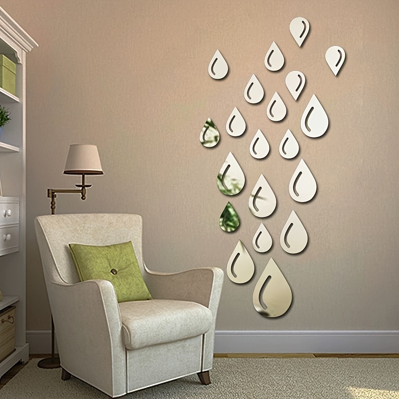 Acrylic Sticker Raindrop Mirror Sticker Decorative Mirror - Temu United  Arab Emirates