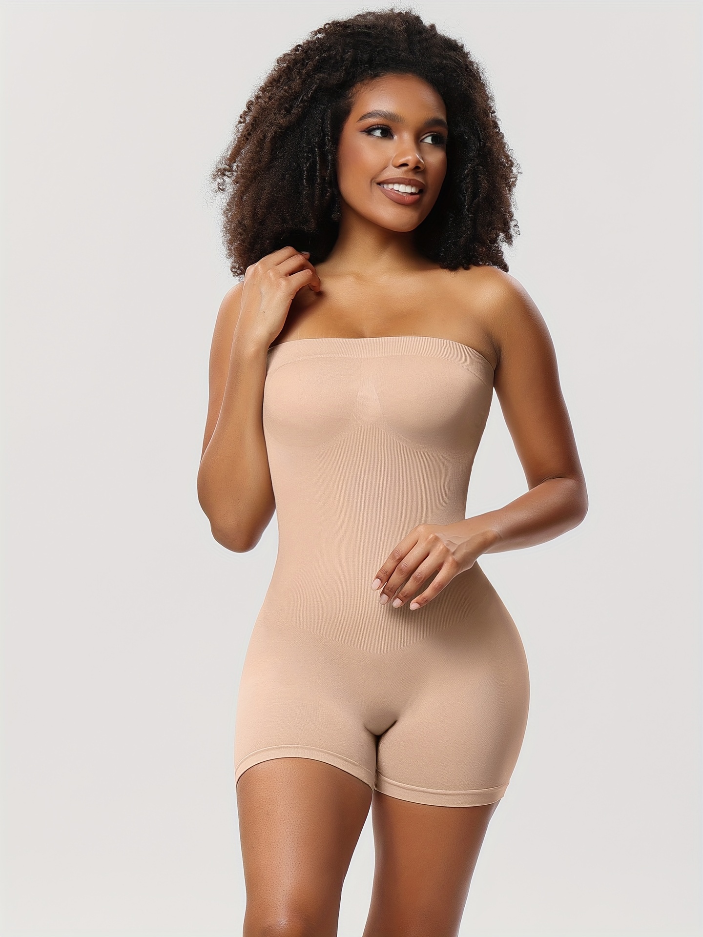 Women's Strapless Bodysuit With Seamless Body Shaper And Butt Lifter