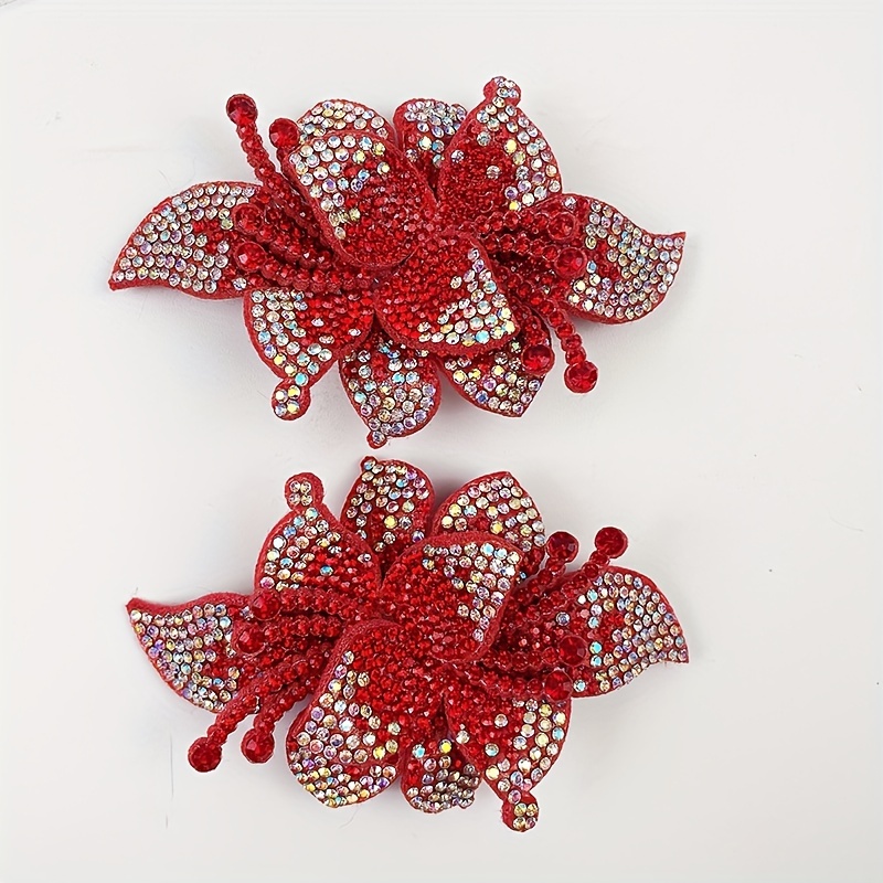 TEMU 2pcs Pinces à Chaussures en Strass Détachables, Accessoires DIY pour Vêtements et Décoration