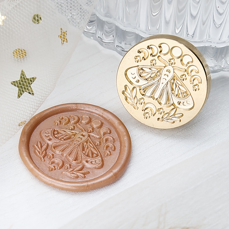 Image of 1pc, Star- Series Wax Seal Stamp Head, Romantic And Artistic Style. Ideal For Handmade Projects, Desktop Decorations, Gifts, And Sealing Envelopes And Stationery. []