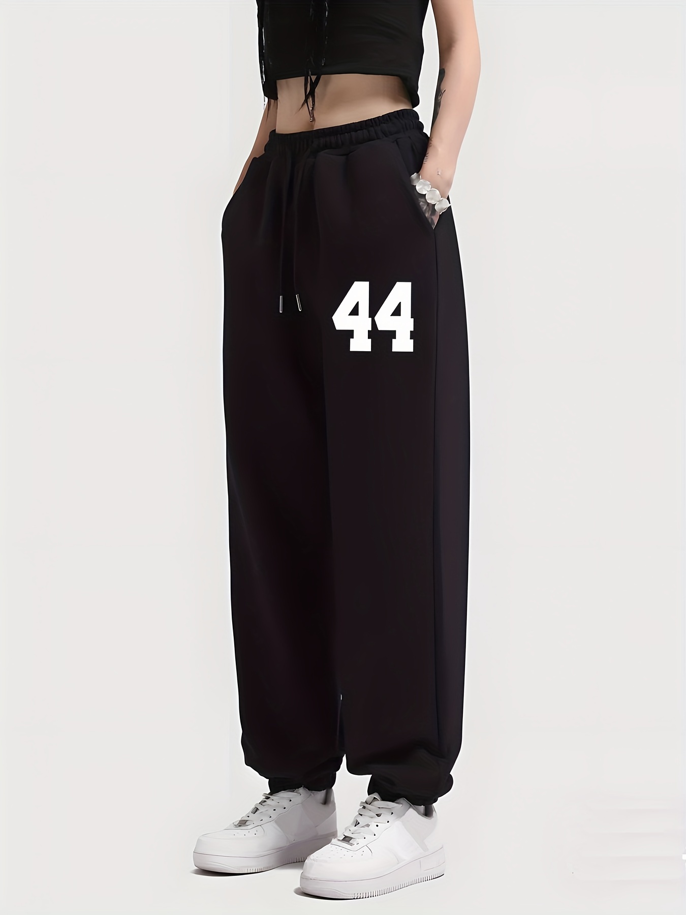Poker Number 3 Graphic Baggy Sports Sweatpants For Women - Temu