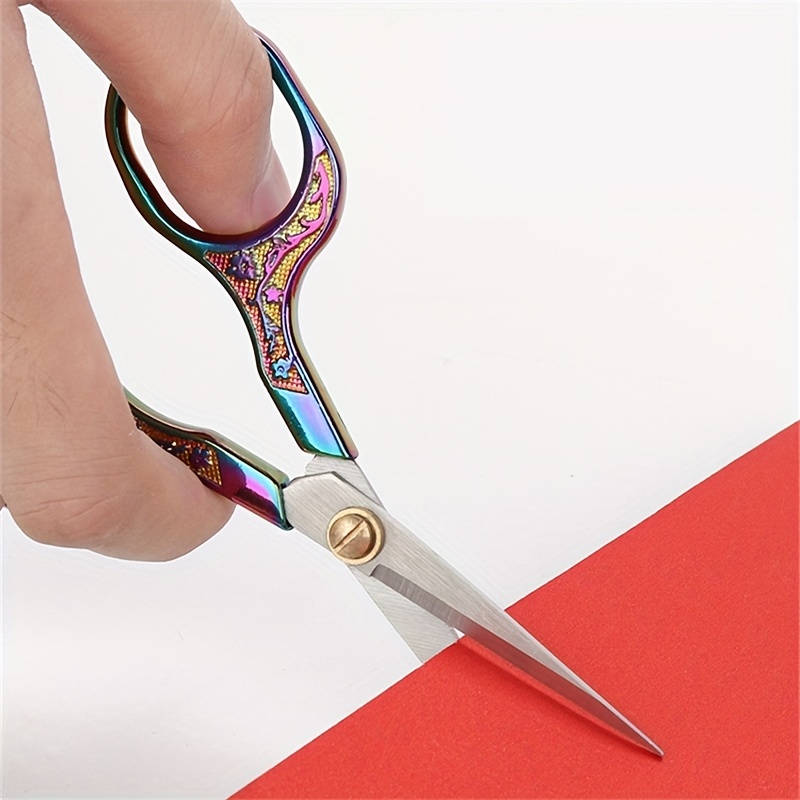 Plum Vintage Scissors Stainless Steel Household Scissors - Temu