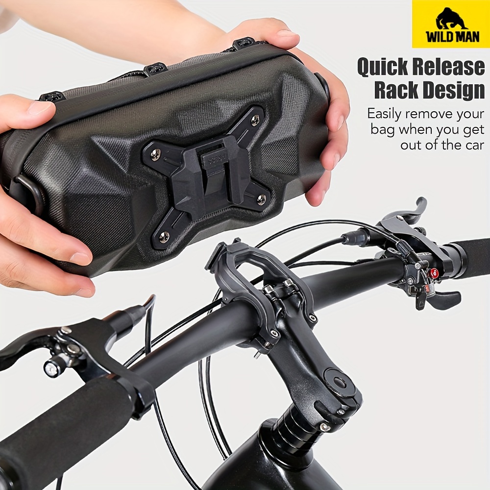 Folding bike handlebar store bag