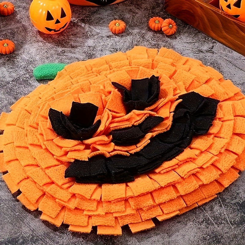 Dog Snuffle Mat Halloween Pumpkin Shape Pet Slow Feeding Pad Pet Sniffing  Mat Dog Training Toys - Temu