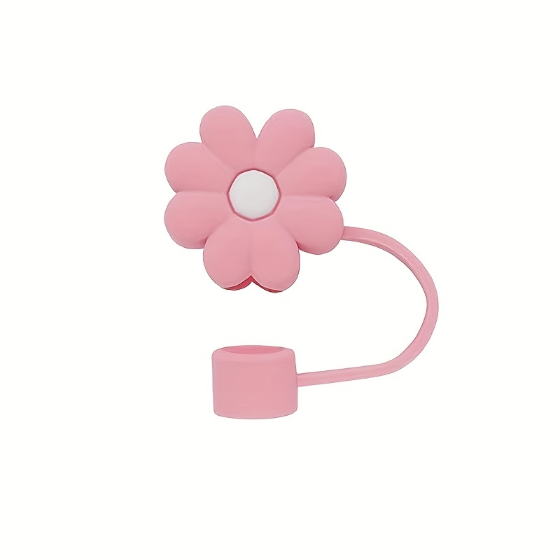 Cute Flowers Straw Covers Silicone Reusable Dust proof Straw - Temu