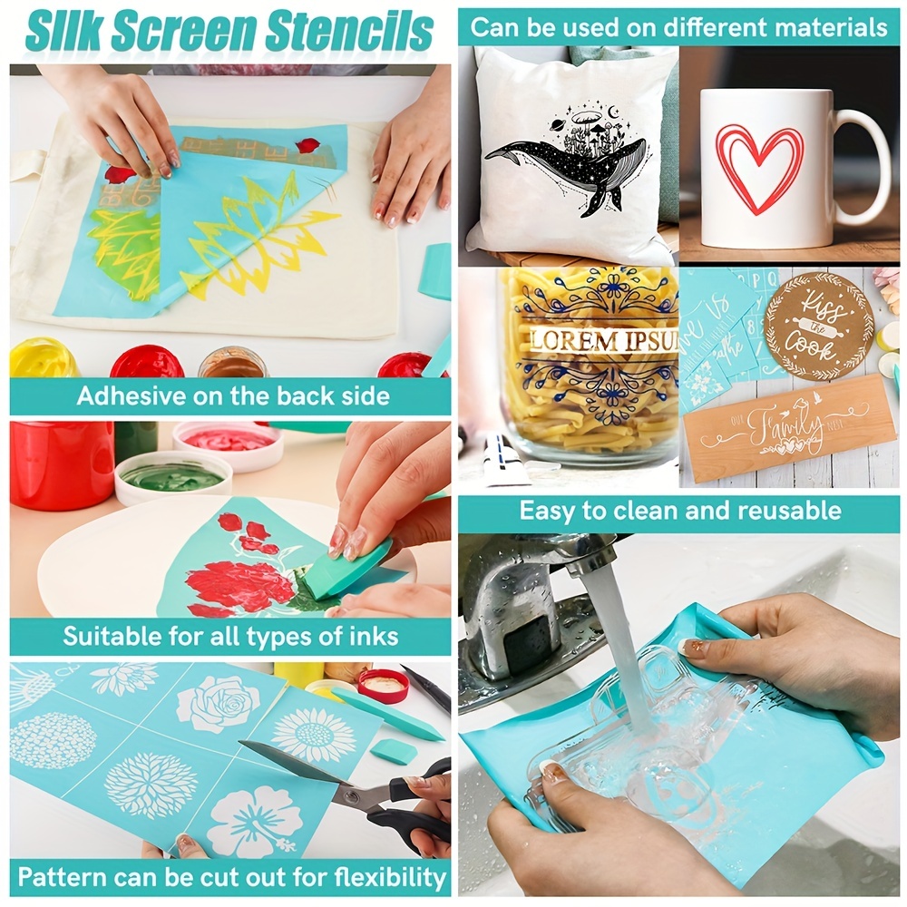 Silk Screen Print Equipment Art Craft Silk Screen Stencils - Temu
