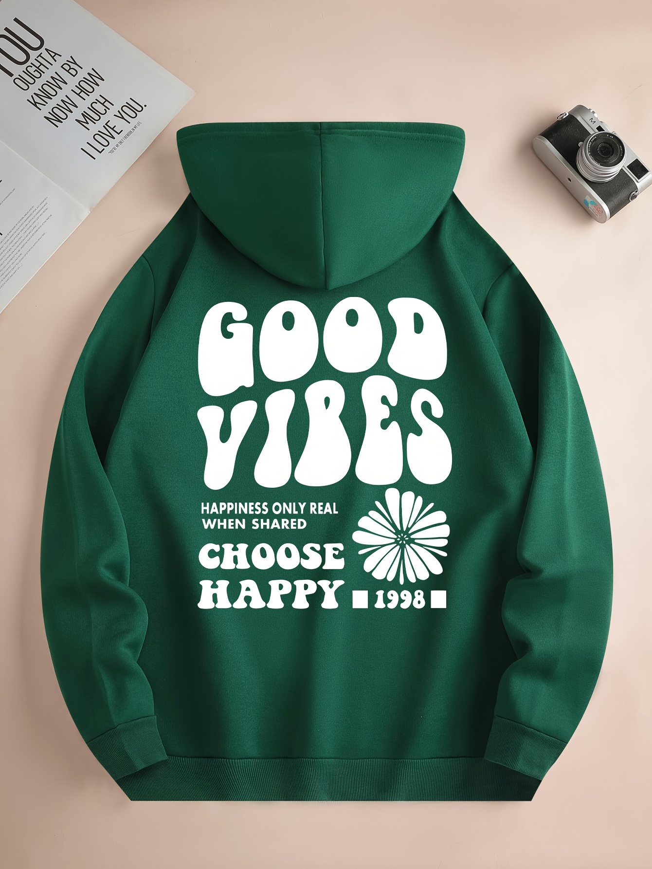 Happy Print Sweatshirt Creative Graphic - Temu