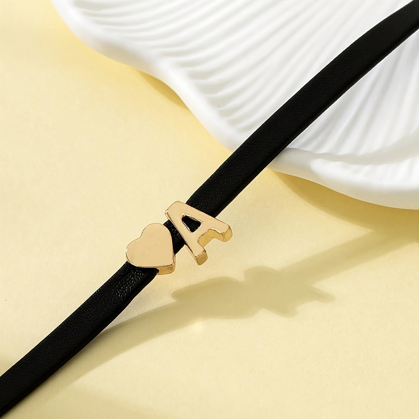 Women's PU Leather Choker Necklace with Heart Pendant