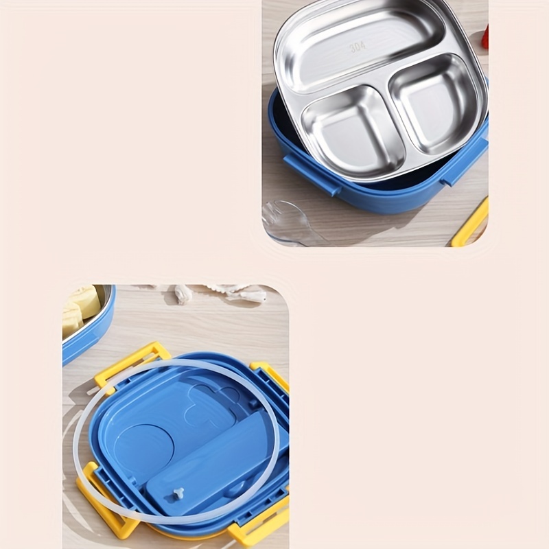 Leakproof Stainless Steel Insulated Lunch Box With Tableware - Temu