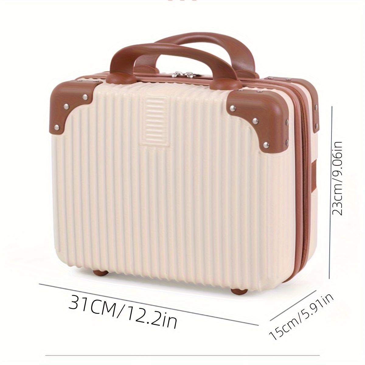 Portable Cosmetic Handbag, Lightweight Versatile Carry On Travel Luggage  Bag, Suitcase Bag, Trendy Small Box, Toiletries Stylish Vintage Lightweight  S