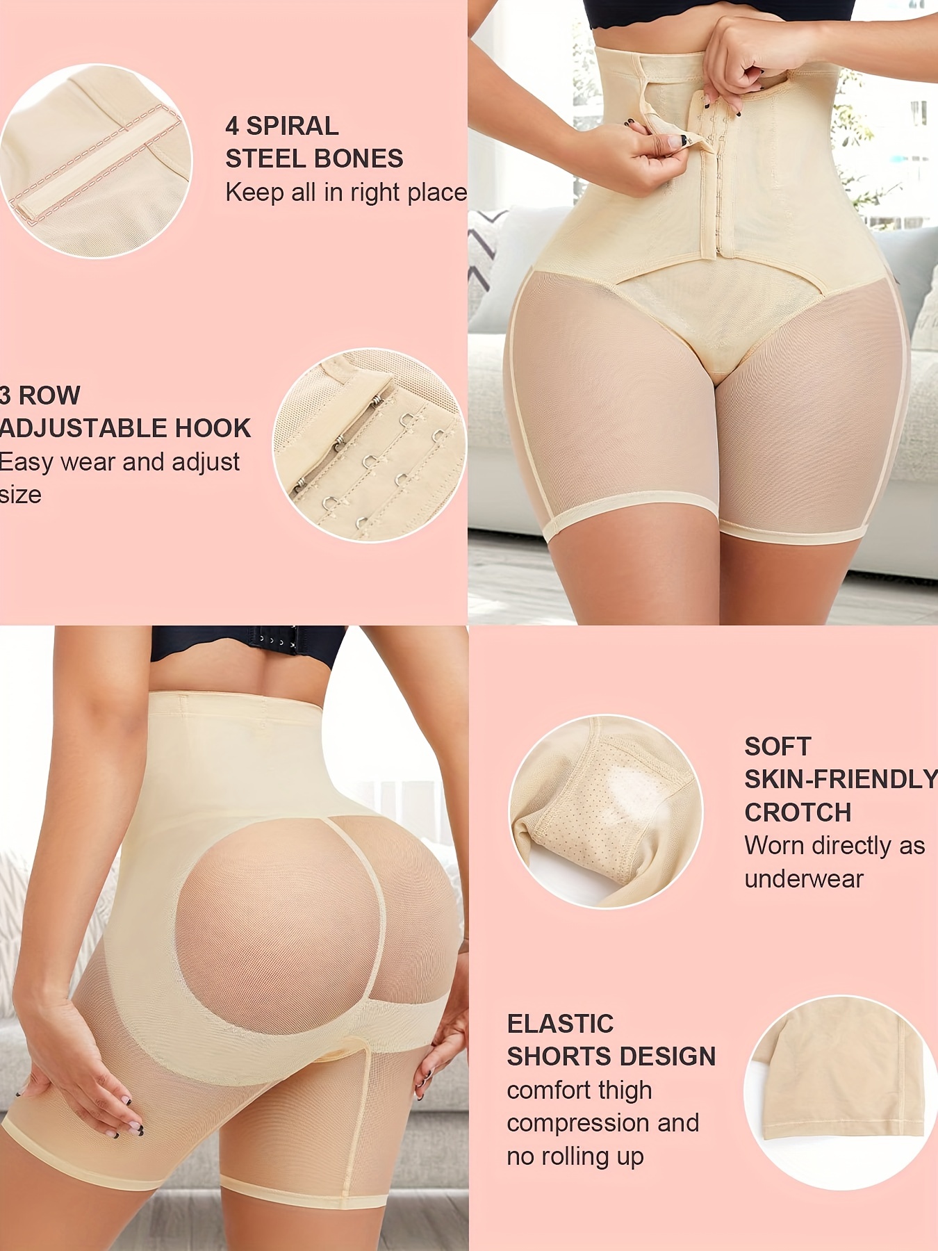 Laty Rose High Waist Butt Lifting Panties Tummy Control Panty for