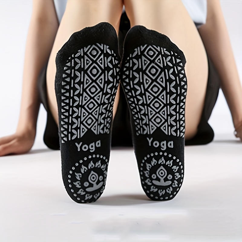 Calcetines de yoga antideslizantes para pilates con agarres puros para  ballet, danza descalzo, calcetines de entrenamiento