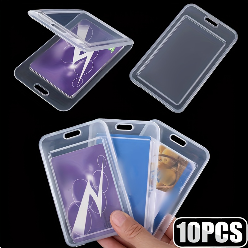 10 Piezas/set Funda De Plástico Duro Transparente De Doble Cara