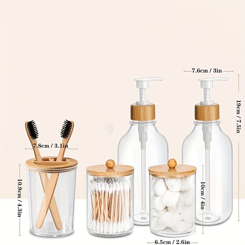 Orange Badezimmer Set - 4-teilige Keramik Deko Mit Seifenspender