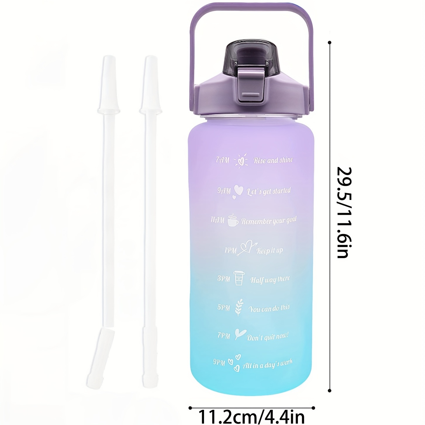 Half-Gallon BPA Free Large Capacity with Pop-up Straw Water Bottle