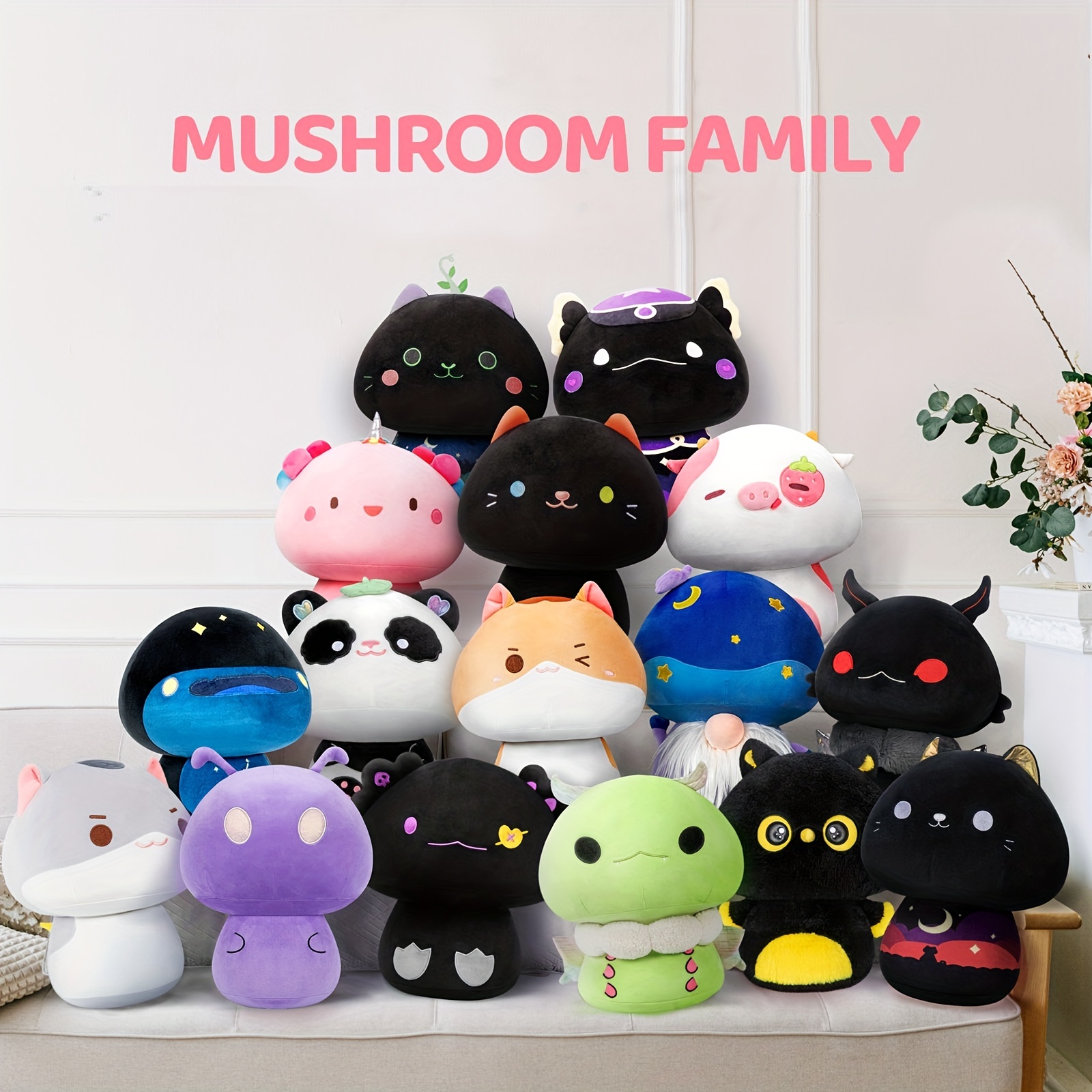 Mewaii® Mushroom Plush Cute Toy Pillow Soft Stuffed Animals - Temu