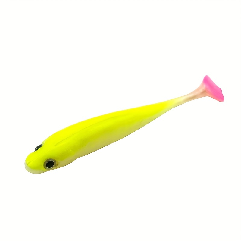4pcs 3.1in T Tail Fishing Lures Soft Bionic Wobbler Floating Bait 0.16oz 4.5g
