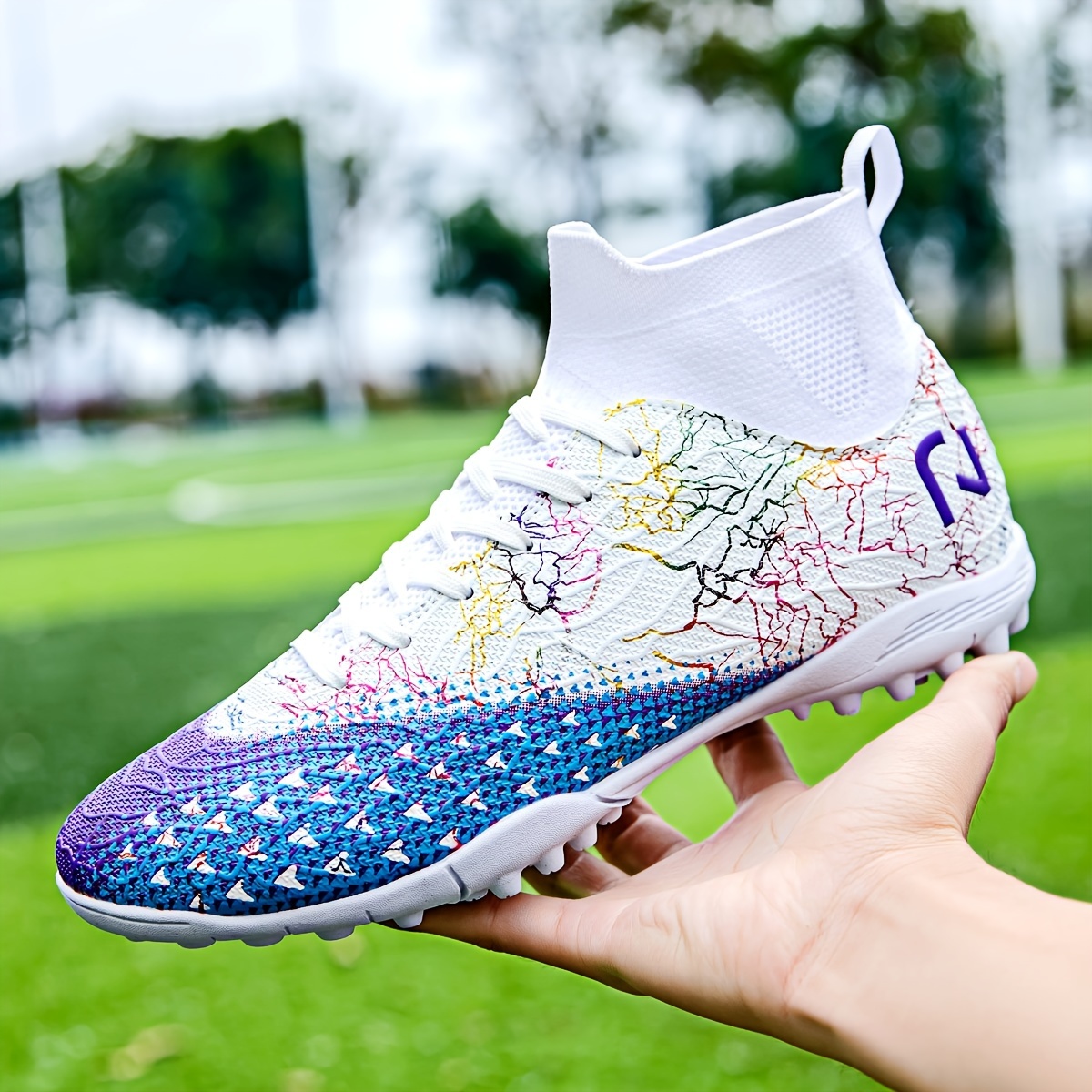 Chaussures De Football Homme VTASQ - Pointes FG/AG - Respirantes, Résistantes à L'Usure - Pour Terrain Extérieur - Unisexe