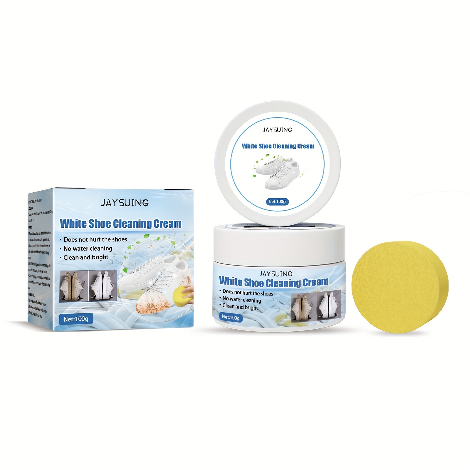 5.29oz Cleaning Cream, White Shoe Cleaning, Polishing, Whitening Cream For  Yellowing Shoes
