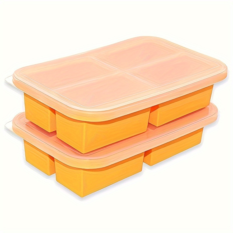 Reusable Freezer Containers Ice Cream Boxes with Lids Plastic Large  Rectangular