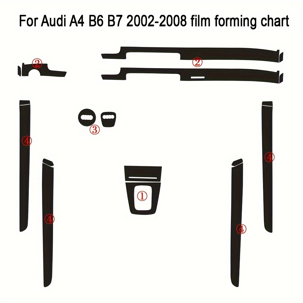 A4 B6 B7 2002-2008 Innenraum-zentralsteuerungstafel Türgriff Kohlefaser-aufkleberaufkleber  Auto-styling-zubehör - Auto - Temu Austria