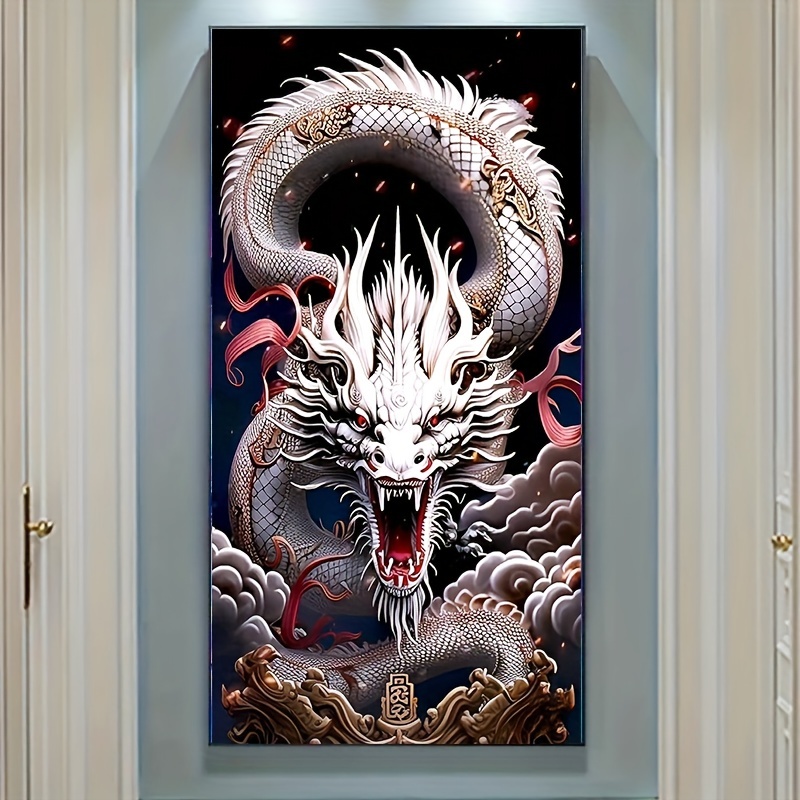 DIY 5D Large Size Master Advanced Creative Domineering Dragon Diamond Painting Set Adult Toy Master Advanced Mosaic Handmade Full Round Diamond Water Diamond Art Set According To Digital Painting Home