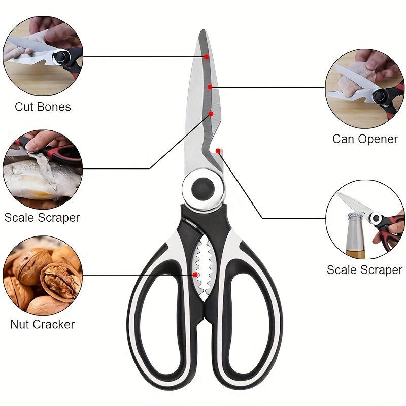 Premium Stainless Steel Seafood Scissors Perfect For Crab - Temu