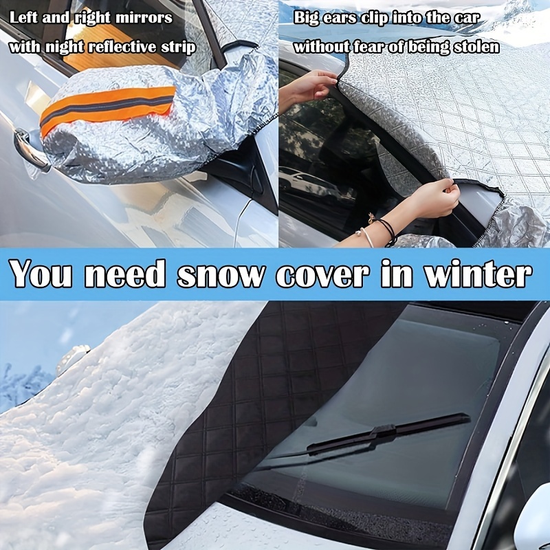 Winter Car Windscreen And Side Window Snow Cover Large Size - Temu