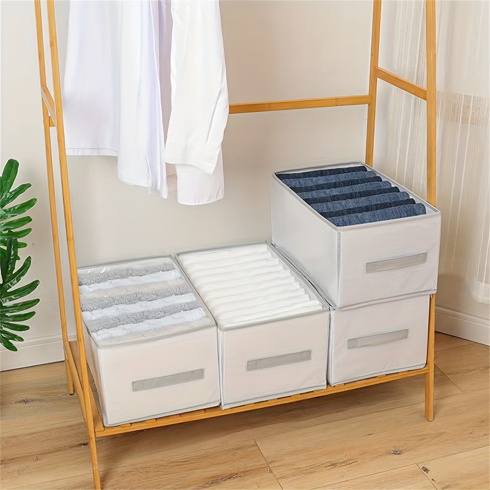 Clothes With Grids Storage Container, Versatile Wardrobe Box, Foldable  Solid Color Organizer - Temu Germany