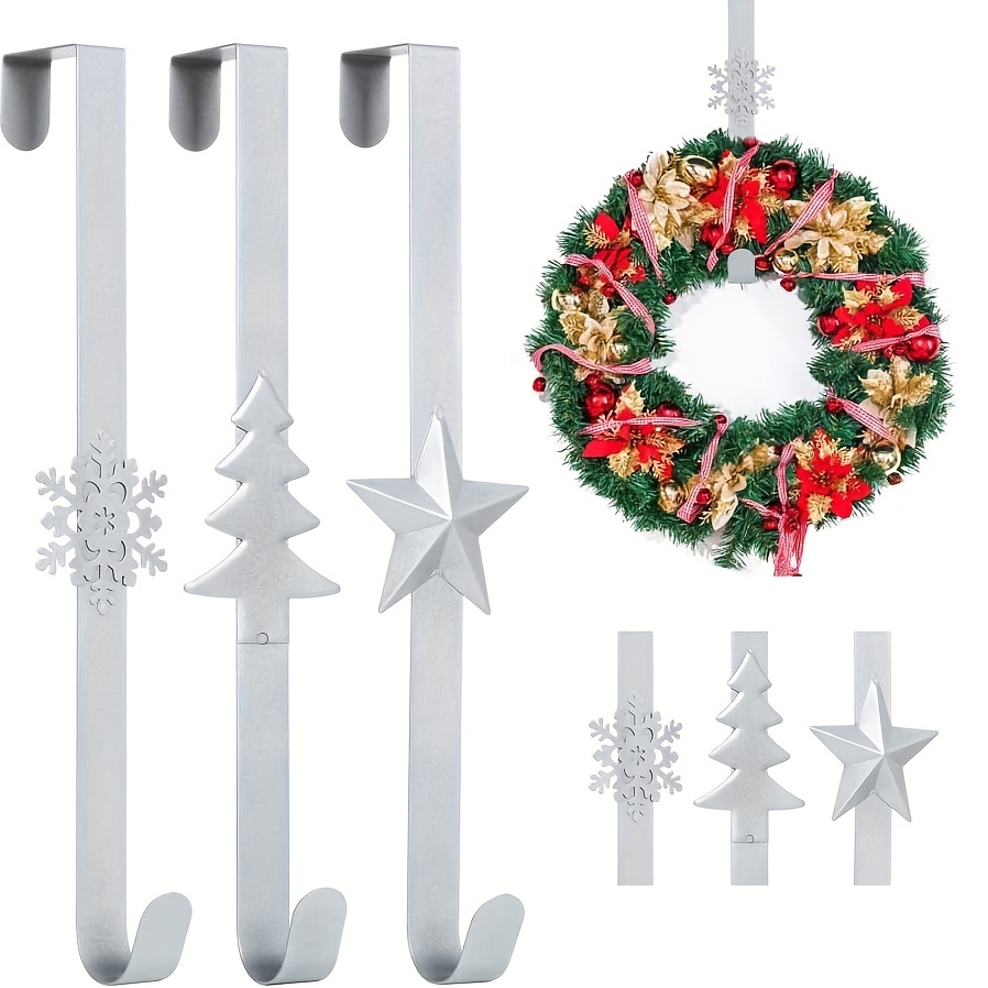 Jetec 6 ganchos magnéticos para colgar coronas, ganchos magnéticos para  coronas, para puerta de metal, refrigerador, cocina, coronas de Navidad