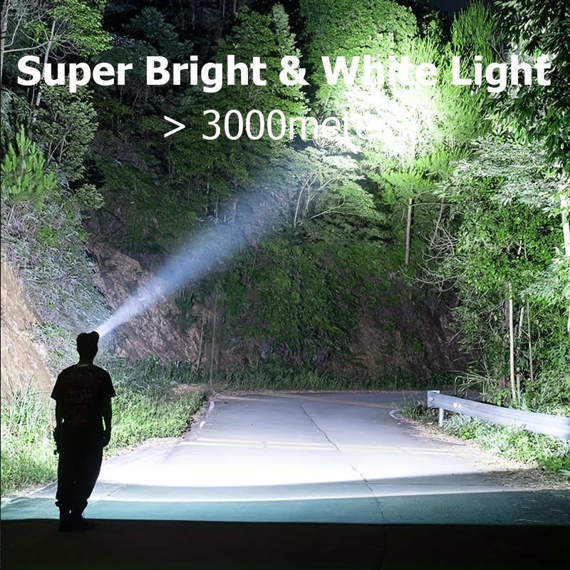 5000 Lumen Ultra Bright Led Rechargeable Headlight With White Yellow Light,  Waterproof Motion Sensor Modes Headlamp, For Outdoor Camping Running  Cycling Fishing Temu