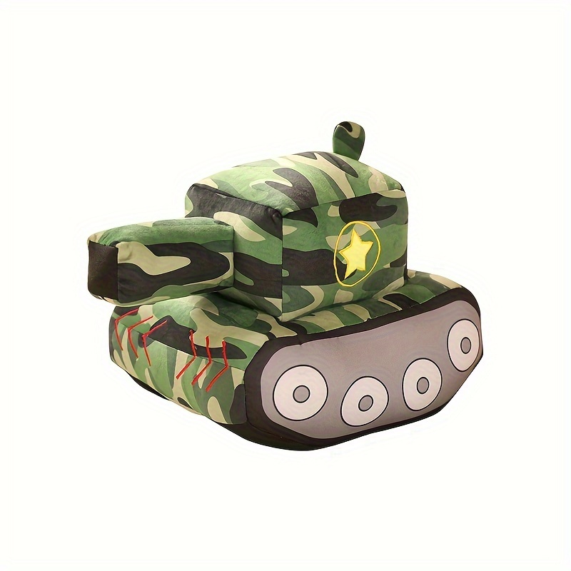 1pc Panzer-Plüschtier Weich Gefülltes Auto-Plüschkissen-Spielzeug