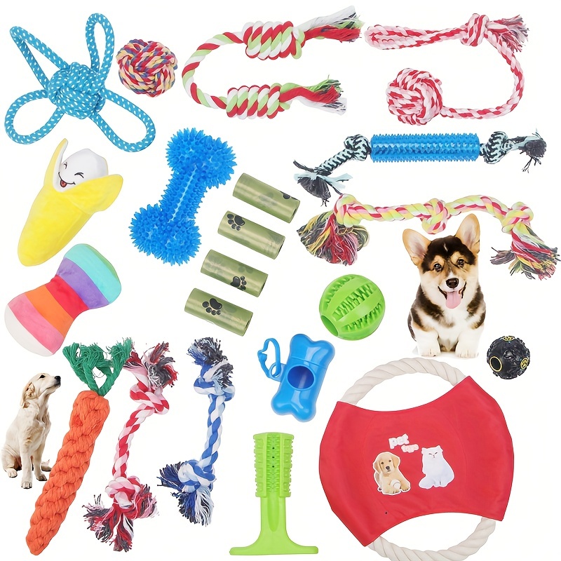 Dog Toys, Squeaky Rubber Toys And Rope Toys For Small Medium Puppy Teething  Chew Toys And More Iq Training Interactive Toy - Temu