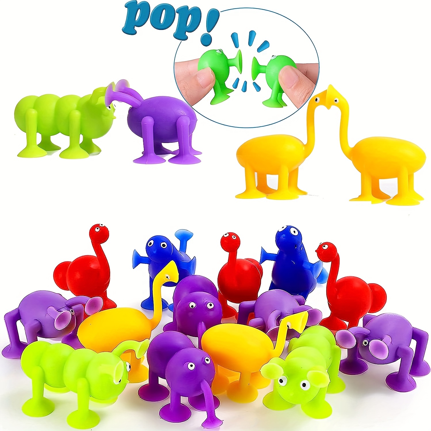 Suction Cup Dinosaur Bath Toys For Toddlers 1-3 Year Old Boys Girl Birthday  Gifts - Temu