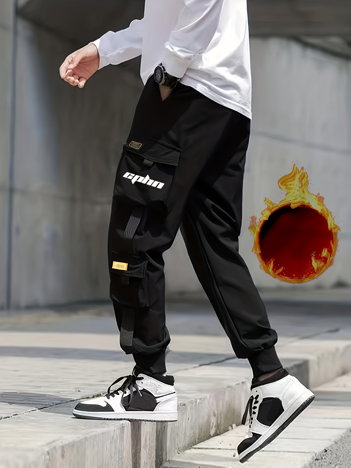 Men's Fashion Korean Style Black Loose Suit Pants Youth Casual Pleated  Trousers_