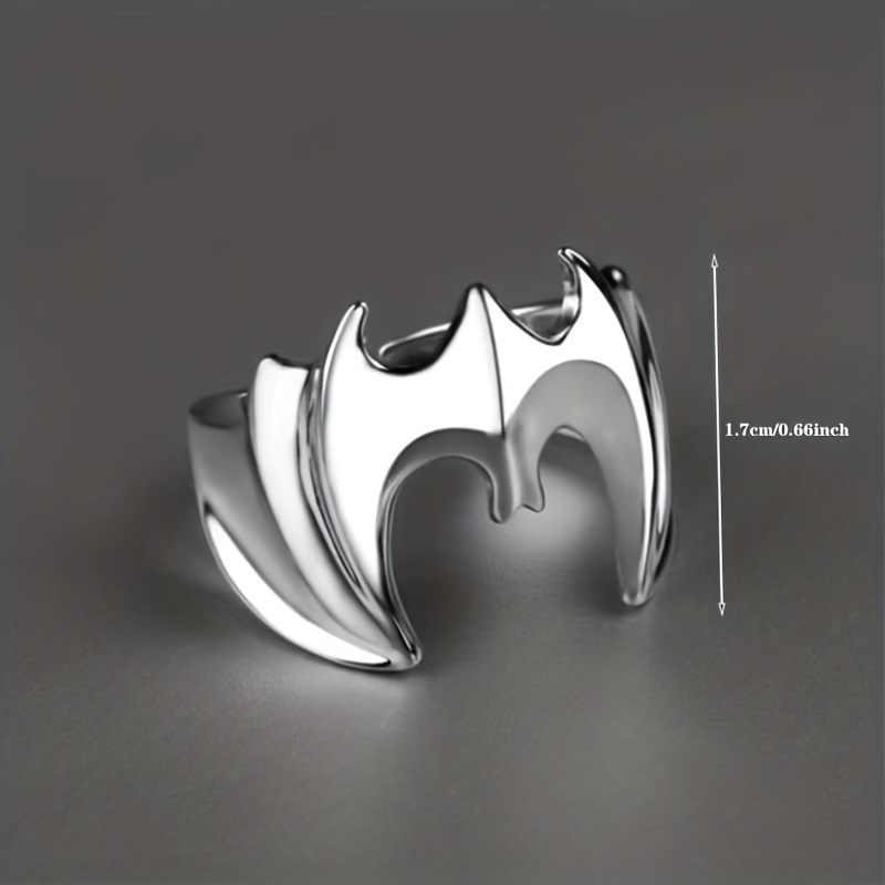 Men's Gothic Punk Bat Opening Finger Ring