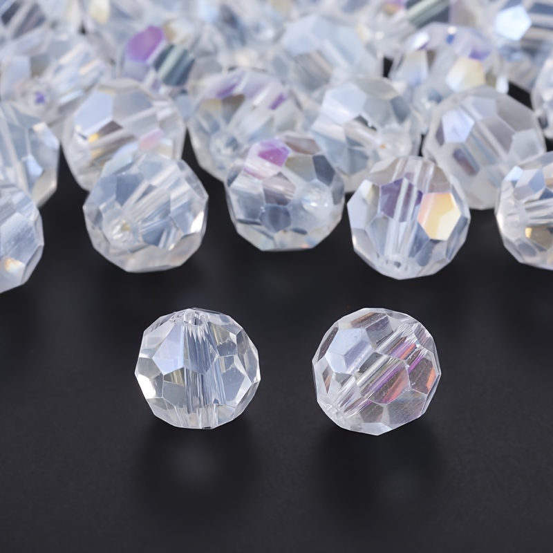 

100/200/300pcs 6/8/10mm Round Artificial Crystal Beads For Jewelry Making